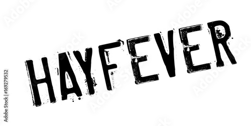 Hayfever rubber stamp. Grunge design with dust scratches. Effects can be easily removed for a clean, crisp look. Color is easily changed.