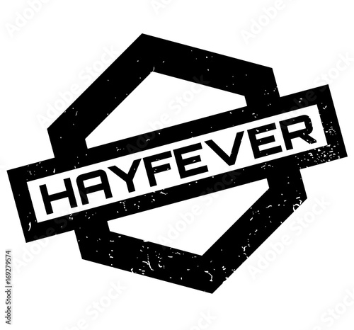 Hayfever rubber stamp. Grunge design with dust scratches. Effects can be easily removed for a clean, crisp look. Color is easily changed.