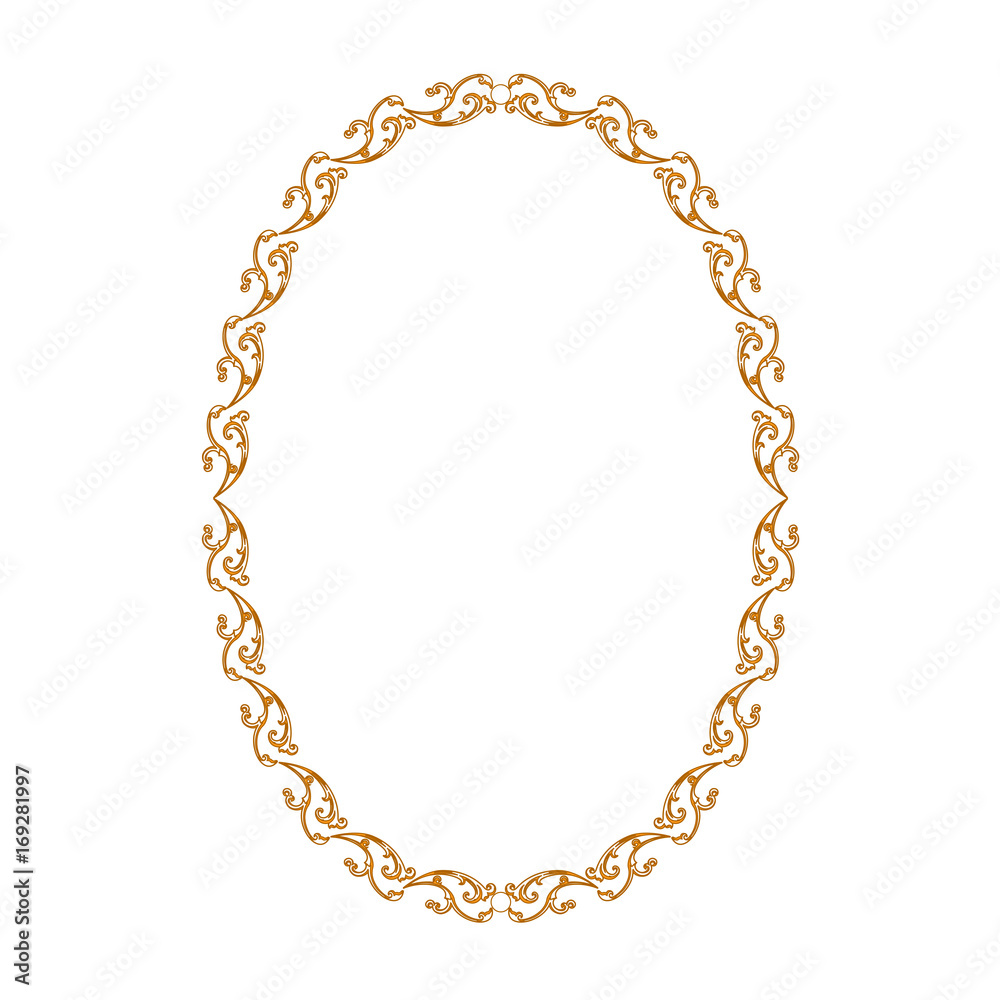 Frame oval card Frame oval card