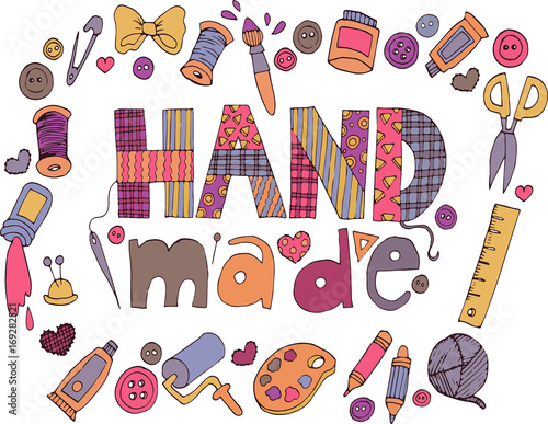 patchwork Hand made lettering