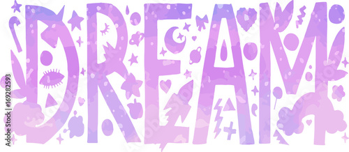 Holographic Dream lettering