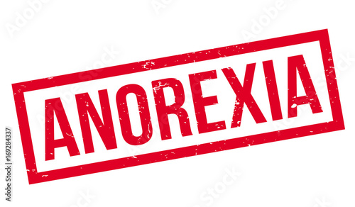 Anorexia rubber stamp. Grunge design with dust scratches. Effects can be easily removed for a clean, crisp look. Color is easily changed.