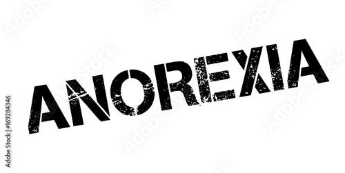Anorexia rubber stamp. Grunge design with dust scratches. Effects can be easily removed for a clean, crisp look. Color is easily changed.