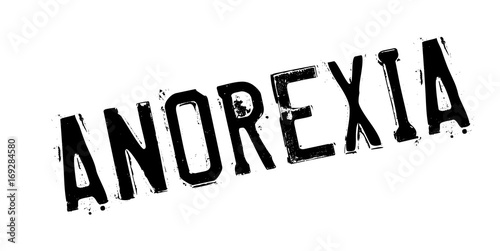 Anorexia rubber stamp. Grunge design with dust scratches. Effects can be easily removed for a clean, crisp look. Color is easily changed.