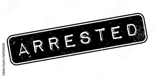 Arrested rubber stamp. Grunge design with dust scratches. Effects can be easily removed for a clean, crisp look. Color is easily changed.