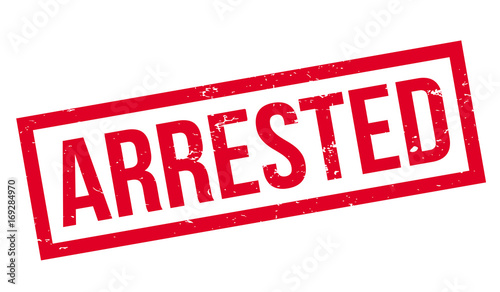 Arrested rubber stamp. Grunge design with dust scratches. Effects can be easily removed for a clean, crisp look. Color is easily changed.