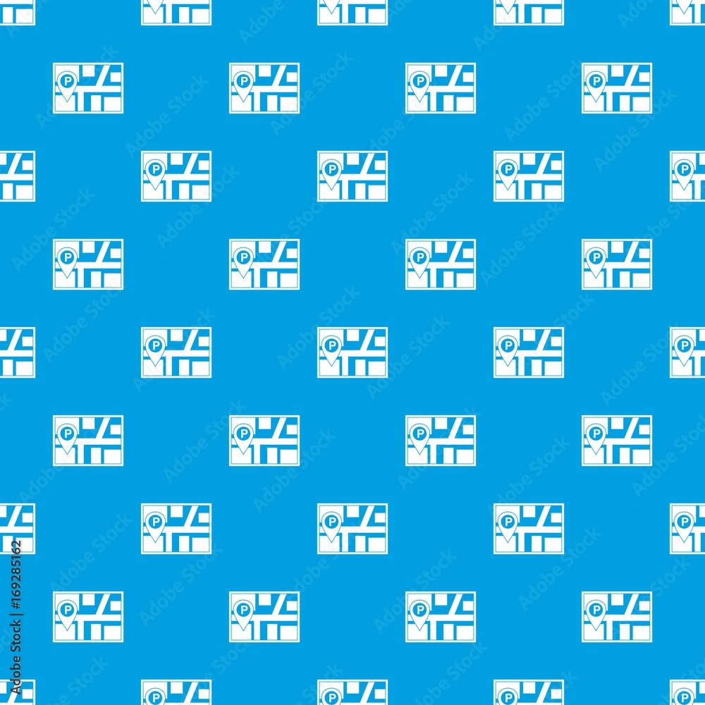 Map with car parking pointer pattern seamless blue Map with car parking pointer pattern seamless blue