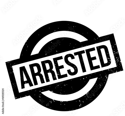 Arrested rubber stamp. Grunge design with dust scratches. Effects can be easily removed for a clean, crisp look. Color is easily changed.