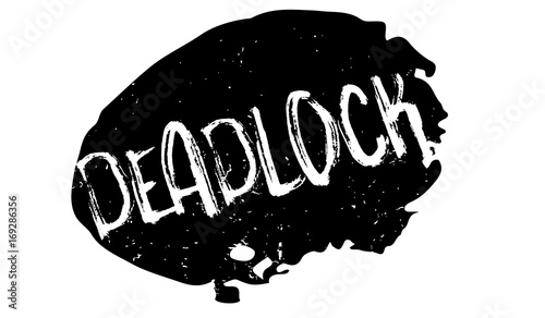 Deadlock rubber stamp. Grunge design with dust scratches. Effects can be easily removed for a clean, crisp look. Color is easily changed.