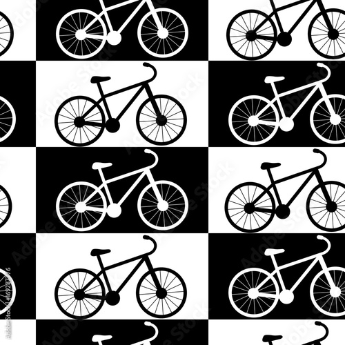 Bike seamless patterns