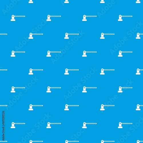 Parking barrier pattern seamless blue