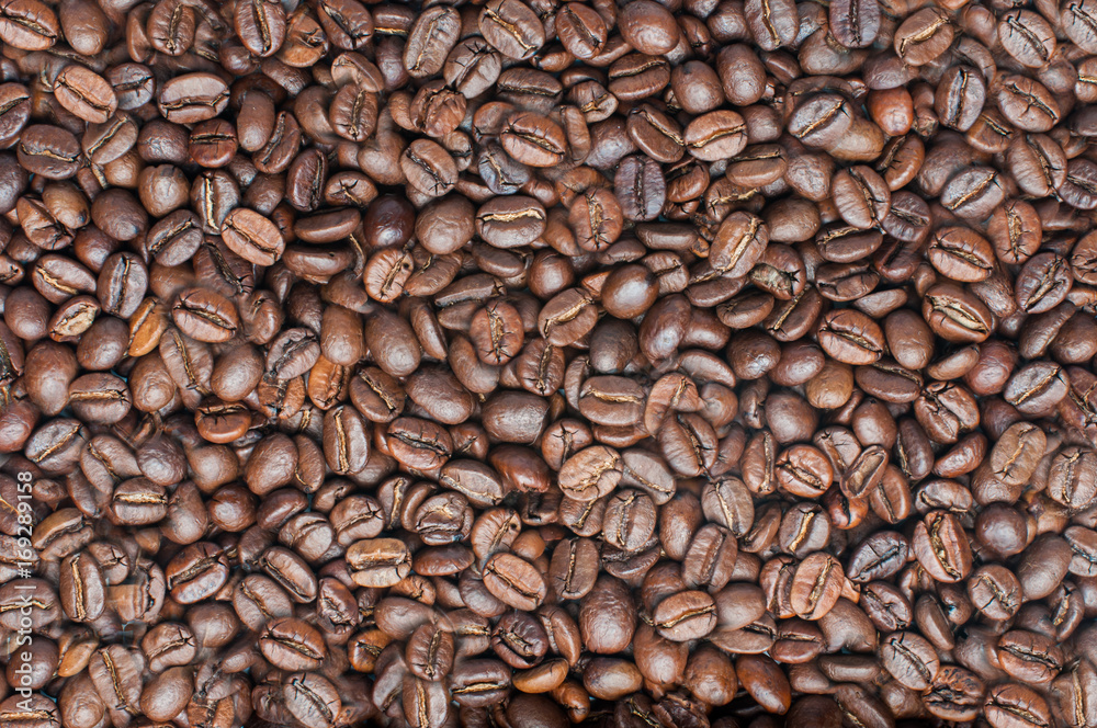 Fototapeta premium Background of coffee beans