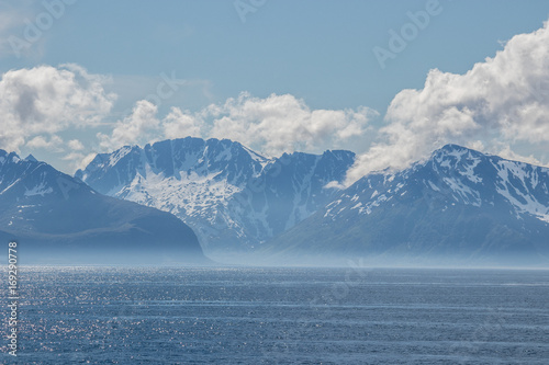 Fabulous coastal landscape in Loppa municipality in Finnmark county, Norway.