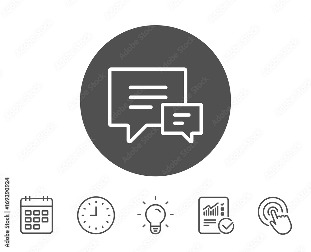 Chat line icon. Speech bubble sign. Chat line icon. Speech bubble sign.