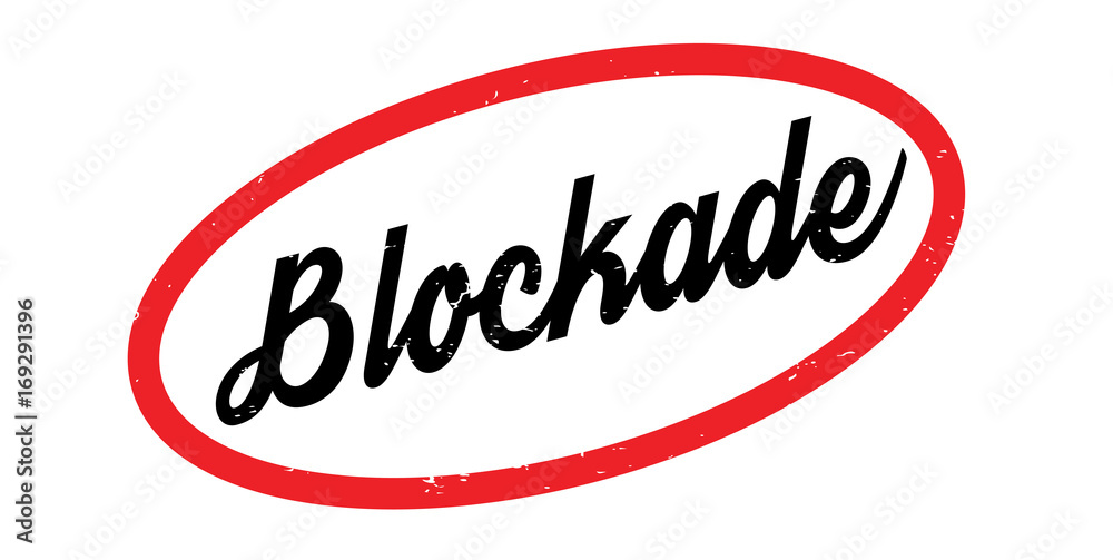 Blockade rubber stamp. Grunge design with dust scratches. Effects can be easily removed for a clean, crisp look. Color is easily changed. Blockade rubber stamp. Grunge design with dust scratches. Effects can be easily removed for a clean, crisp look. Color is easily changed.