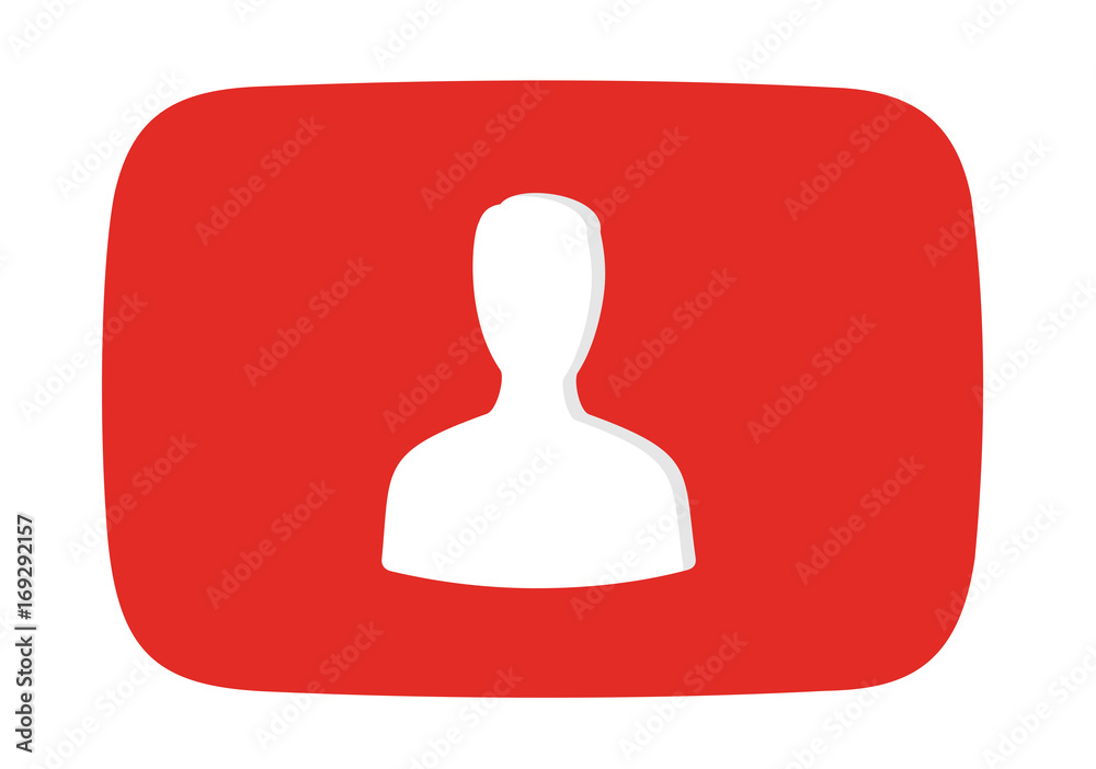 Portrait of person is stylized to popular video sharing networking site - metaphor of influencer - popular celebrity who uploads, publishes and streams video, footage and clip to gain popularity Portrait of person is stylized to popular video sharing networking site - metaphor of influencer - popular celebrity who uploads, publishes and streams video, footage and clip to gain popularity