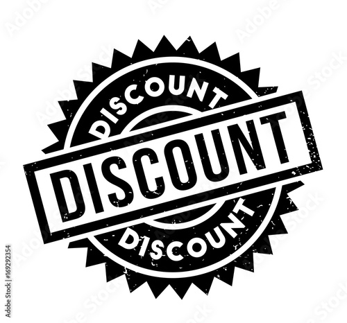 Discount rubber stamp. Grunge design with dust scratches. Effects can be easily removed for a clean, crisp look. Color is easily changed.