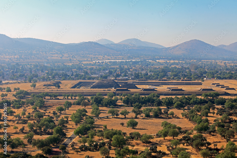 Teotihuacan - view from Pyramid of the Sun, Mexico 