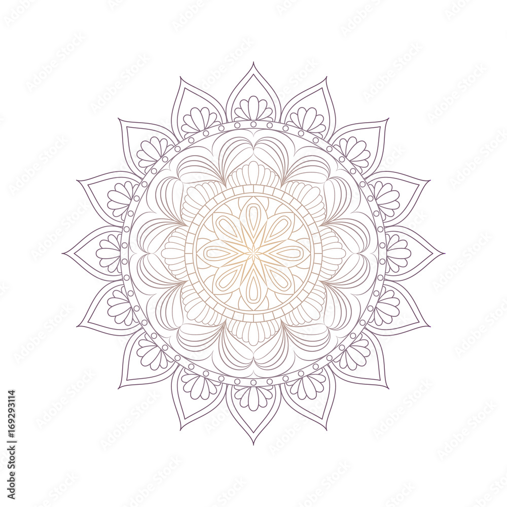 Flower Mandalas. Vintage decorative elements. Oriental pattern, vector illustration. Islam, Arabic, Indian, turkish, pakistan, chinese, ottoman motifs