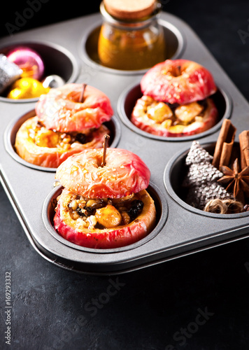 Christmas baked apples