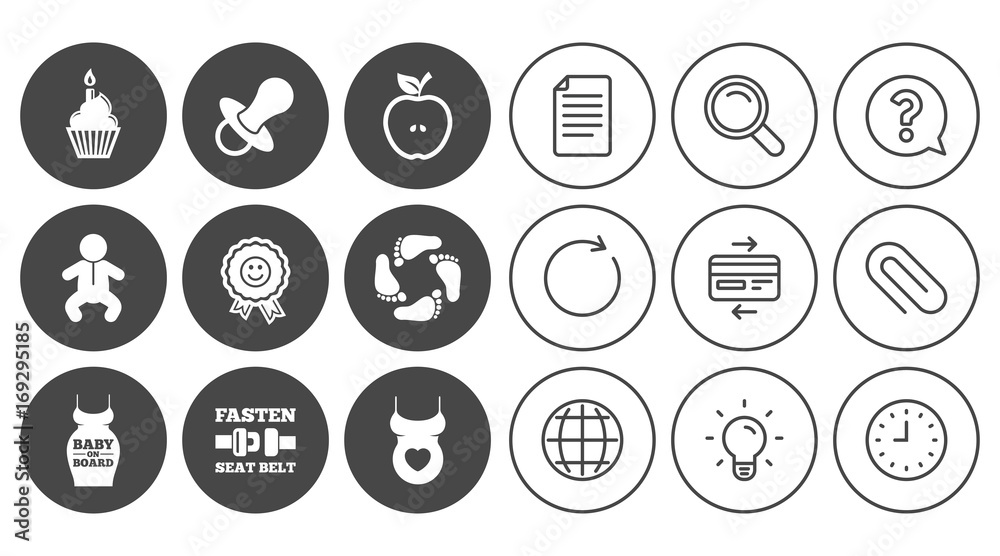 Pregnancy, maternity and baby care icons. Pregnancy, maternity and baby care icons.