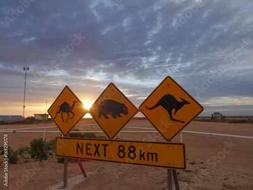 A street sign in the Nullabor Plain, Australia.