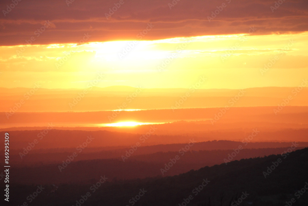Fototapeta premium Sunset Cadillace Mountain, Acadia National Park