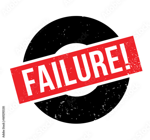 Failure rubber stamp. Grunge design with dust scratches. Effects can be easily removed for a clean, crisp look. Color is easily changed.