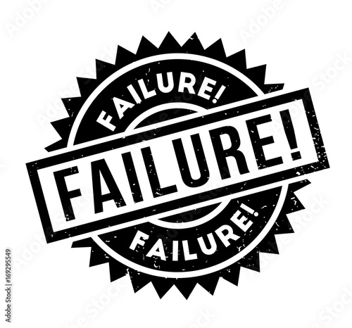 Failure rubber stamp. Grunge design with dust scratches. Effects can be easily removed for a clean, crisp look. Color is easily changed.