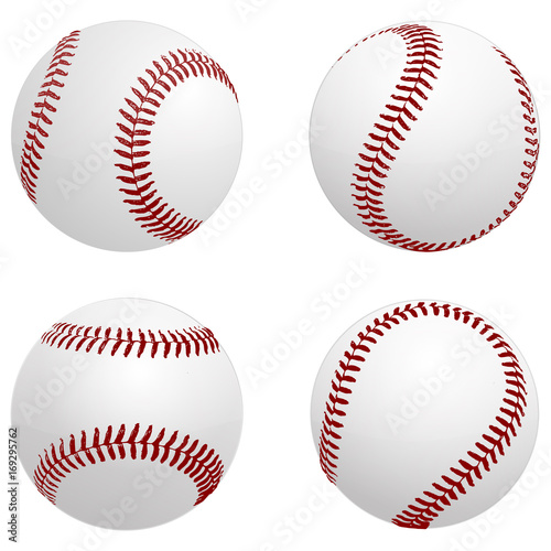 Canvas Print baseball balls - vector