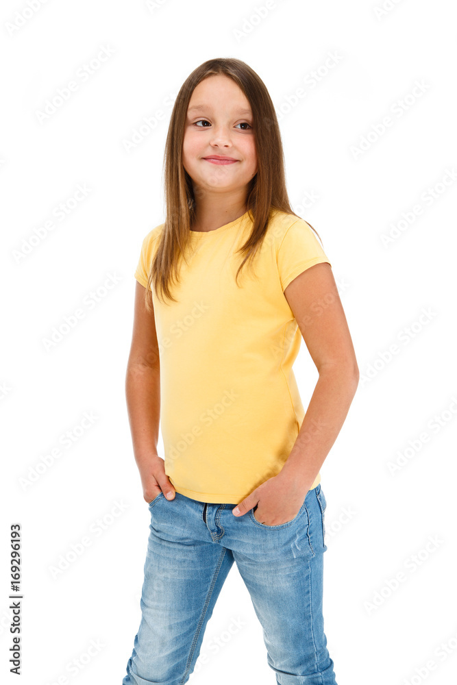 Young girl isolated on white background Young girl isolated on white background
