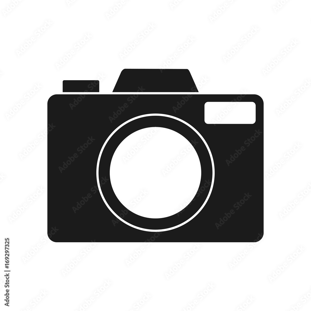 camera icon over white background vector illustration camera icon over white background vector illustration