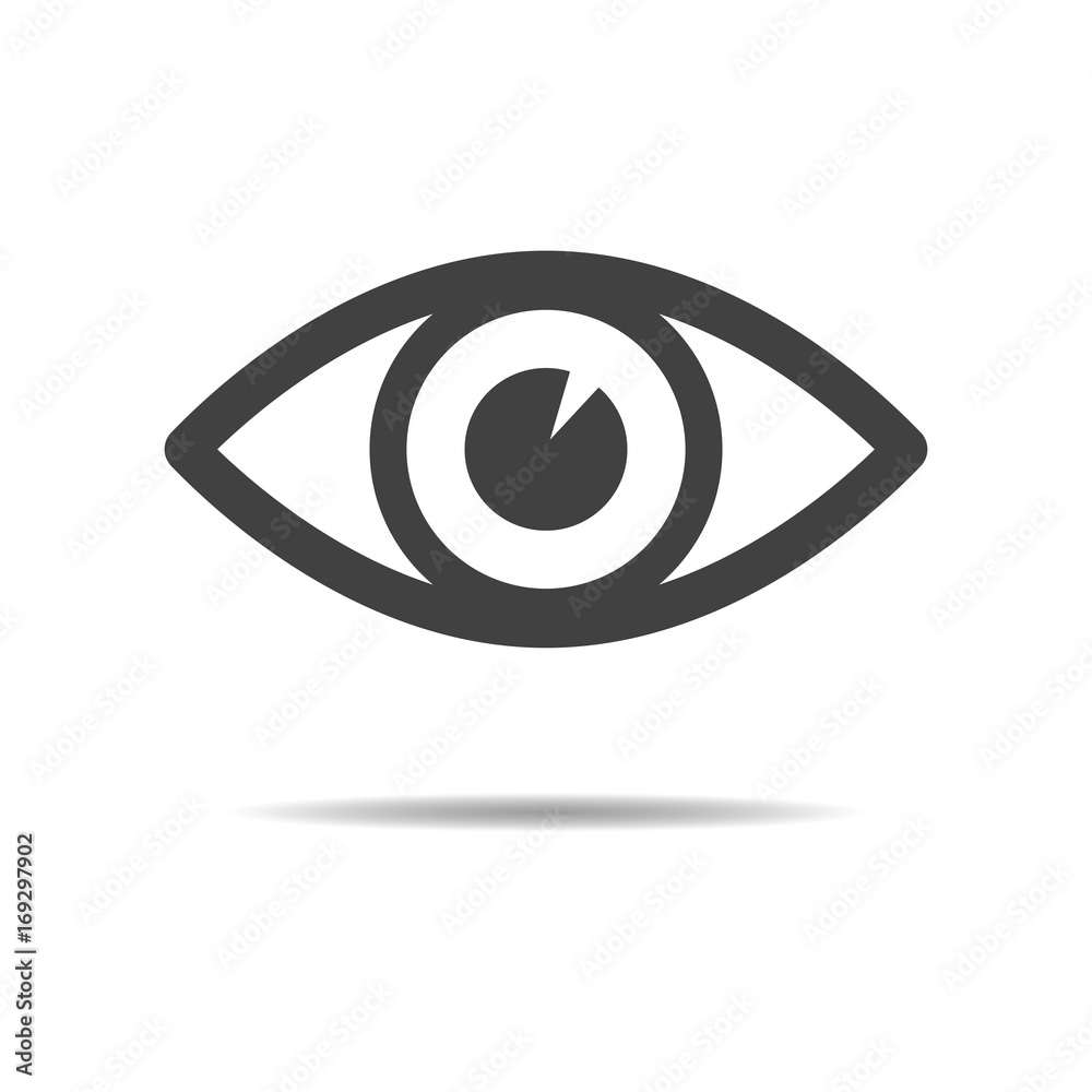Eye icon - simple flat design isolated on white background, vector Eye icon - simple flat design isolated on white background, vector
