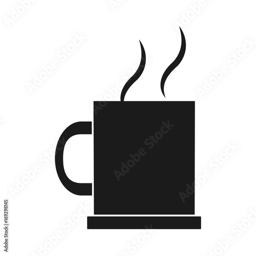 coffee mug icon over white background vector illustration