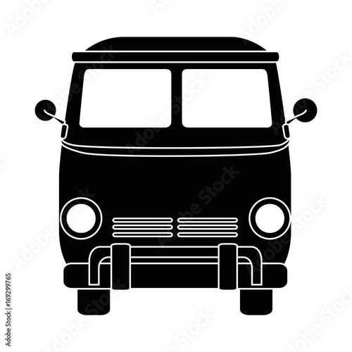 hippie van icon over white background vector illustration