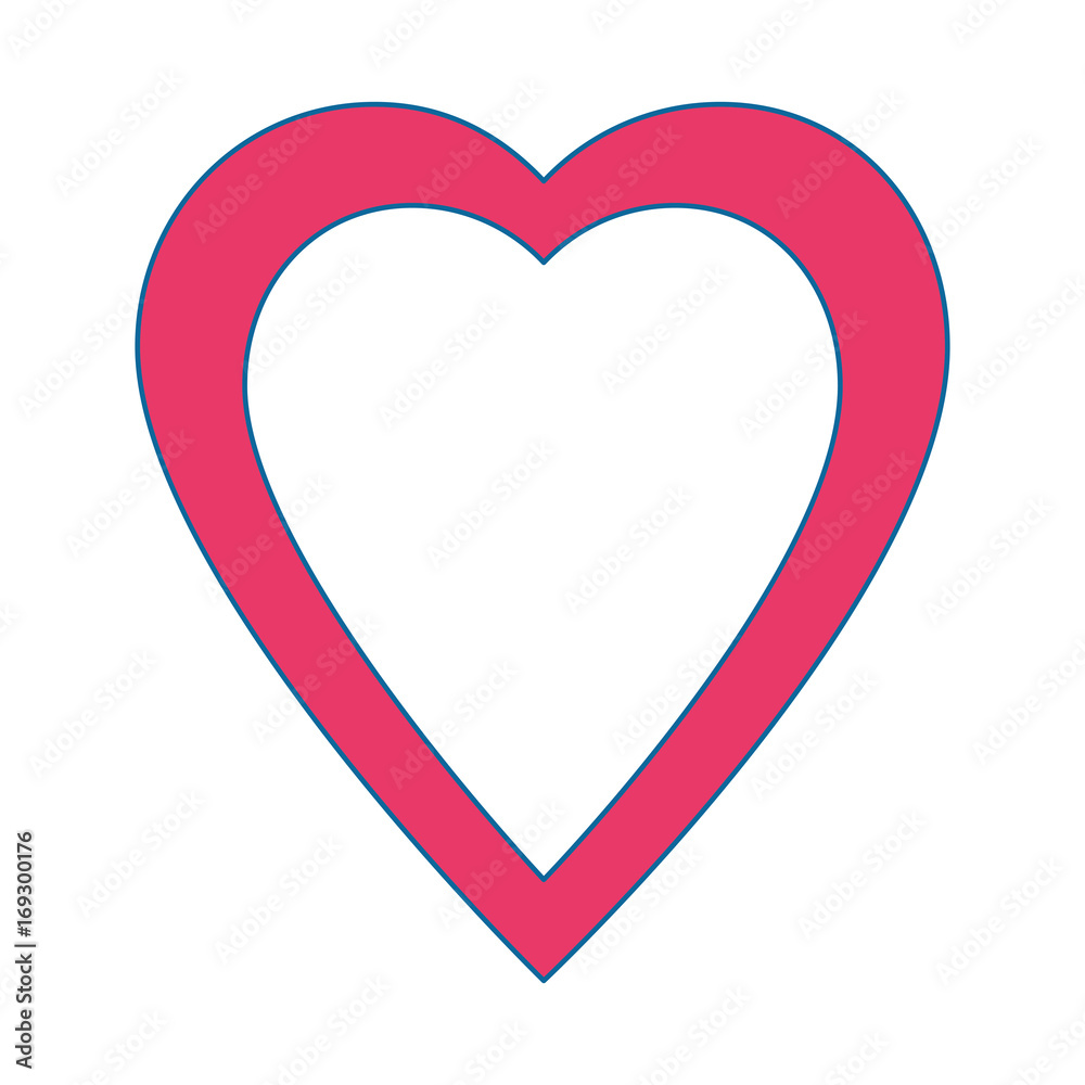 pink heart icon over white background vector illustration
