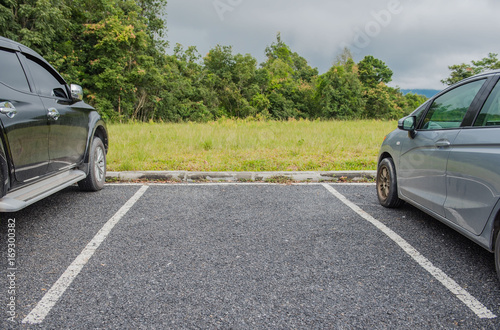 empty space for cars ,outdoor car parking .