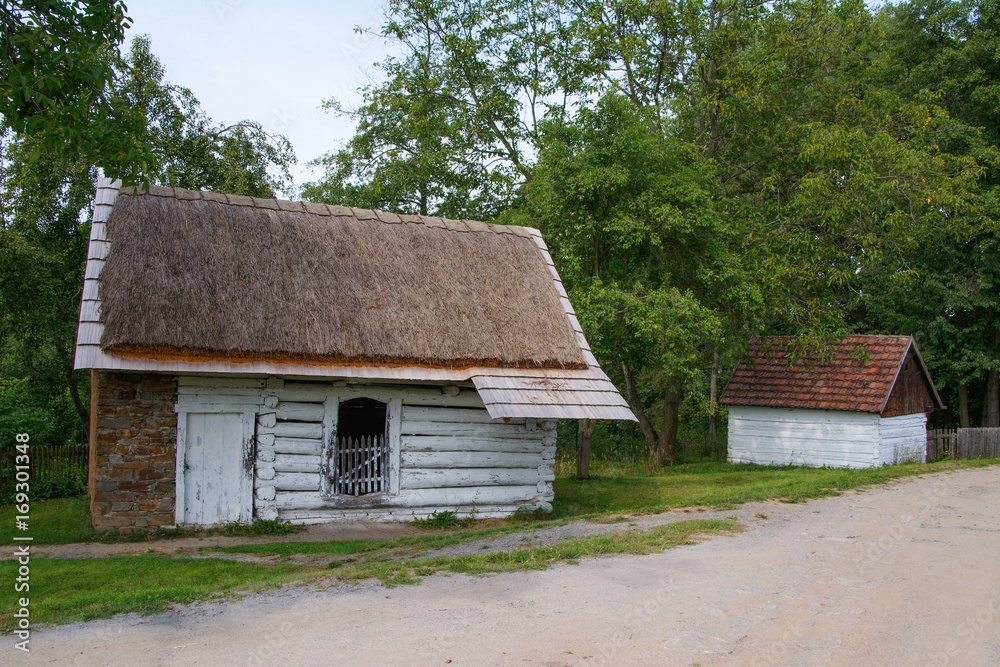 Historical granaries  in the Czech countryside