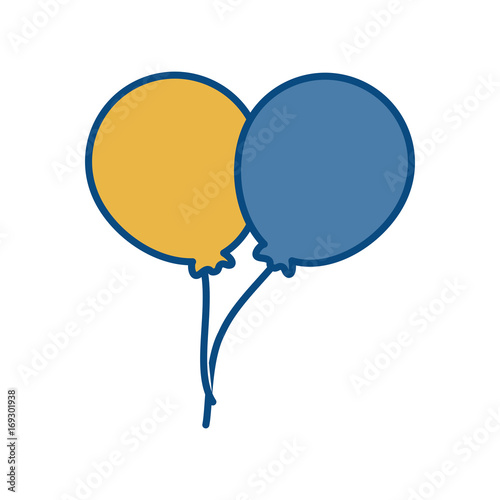 balloons icon over white background vector illustration