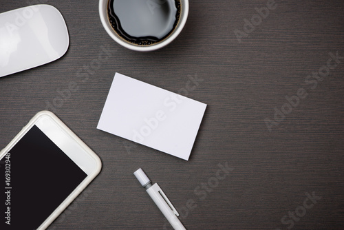 Corporate stationery branding mock-up with Business card blank