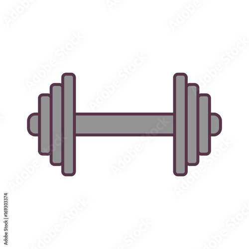 dumbbell icon over white background vector illustration