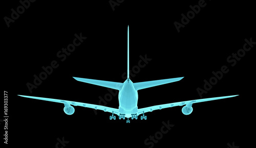 Airplane. Xray image