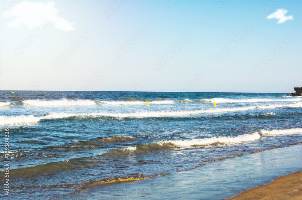 Sea surf on the beach