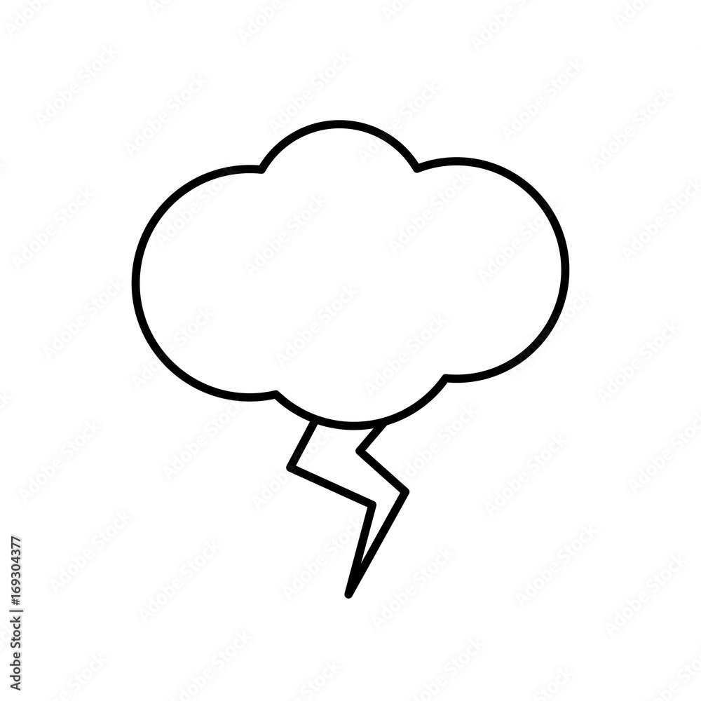 cloud and thunder icon over white background vector illustration cloud and thunder icon over white background vector illustration
