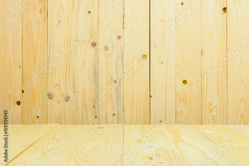 Wood table background.
