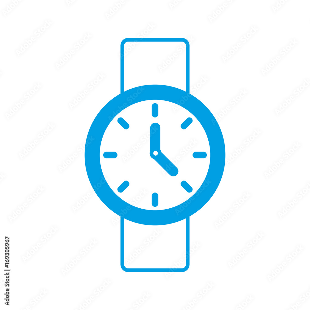 watch icon over white background vector illustration watch icon over white background vector illustration