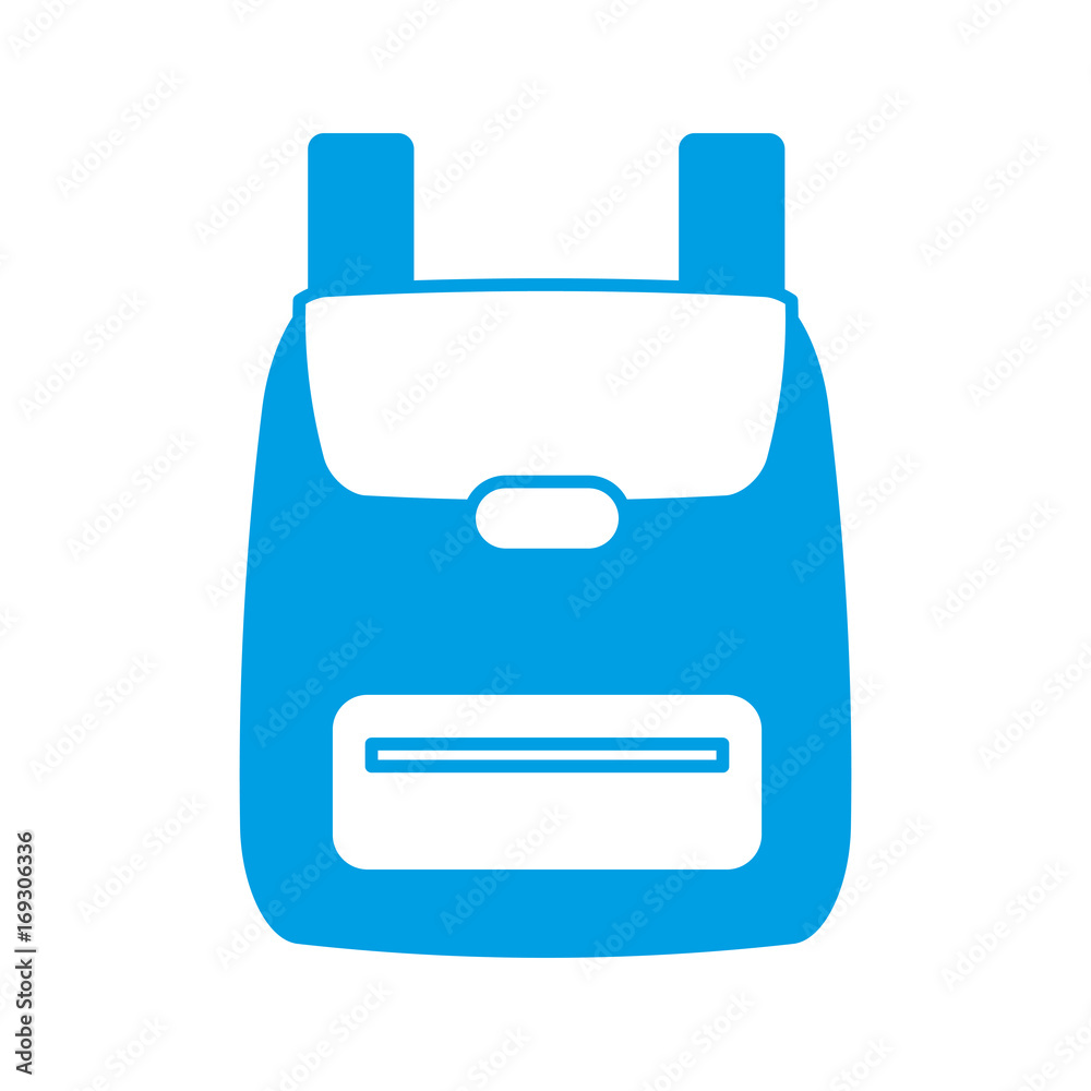backpack icon over white background vector illustration