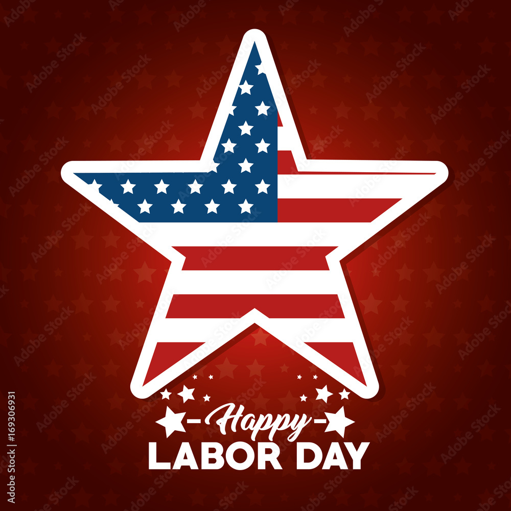 Star of Labor day in Usa theme Vector illustration Star of Labor day in Usa theme Vector illustration