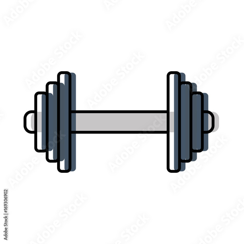 dumbbell icon over white background vector illustration