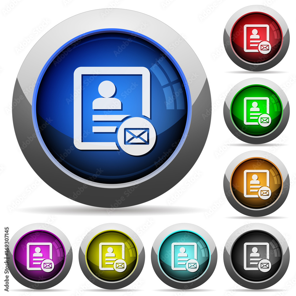 Contact message round glossy buttons Contact message round glossy buttons